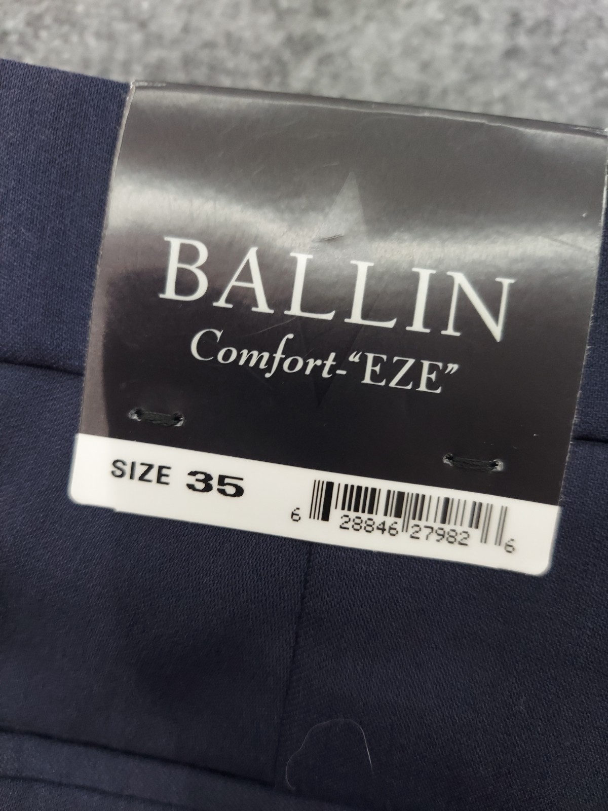 Ballin Pants Mens 35 Blue Super 120s Wool Dunhill Comfort Eze Unhemmed NWT