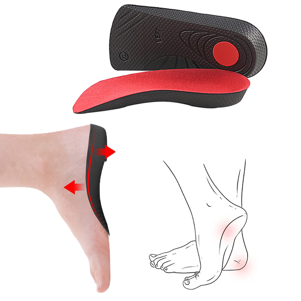 3/4 Orthotic Shoe Insoles Inserts Flat Feet Plantar Fasciitis High Arch Support