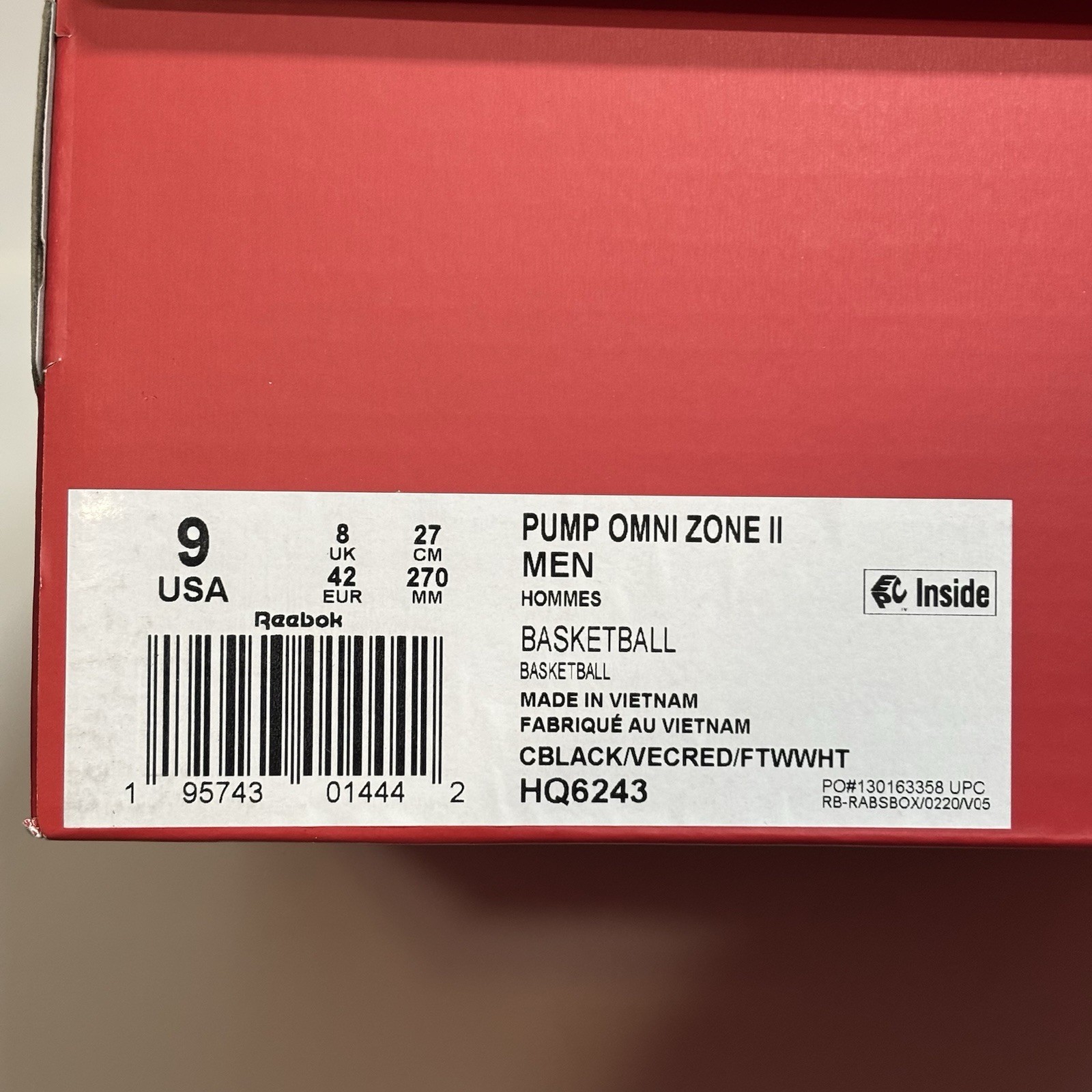 Reebok Pump Omni Zone 2 Anuel AA The Sky Above The Street Men Size 9 UK8 HQ6243