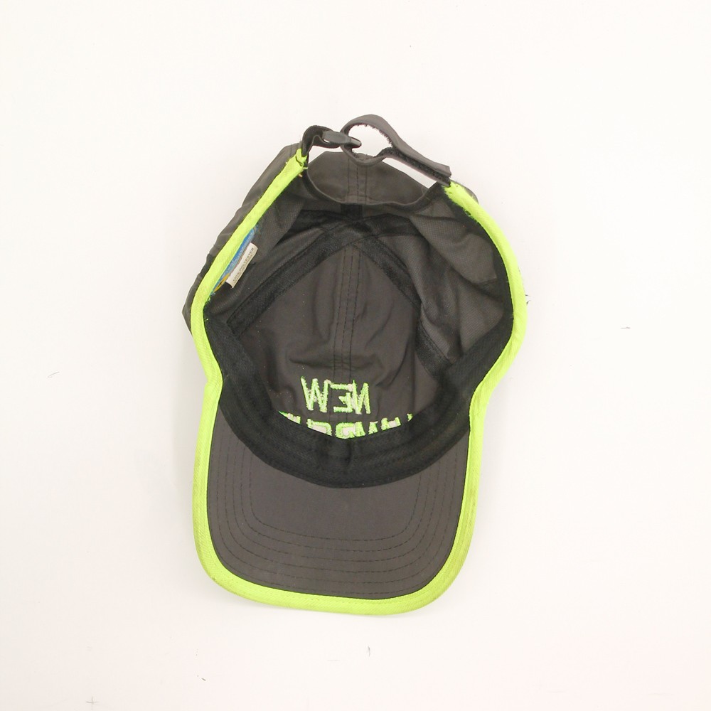 New Hampshire green on lightweight gray running cap