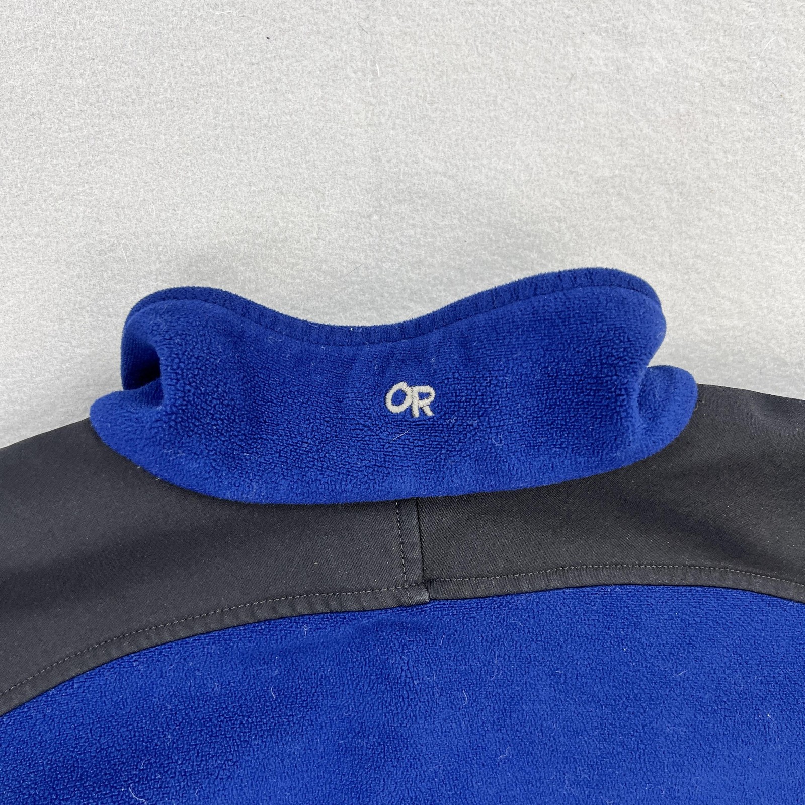 VTG Outdoor Research Ceres Tech Jacket Mens XL Blue Fleece Full Zip USA Hiking