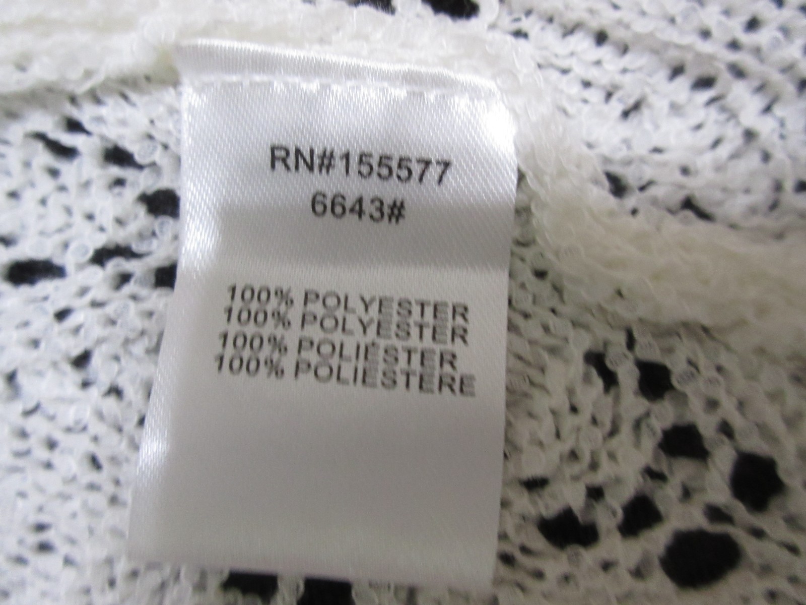 Miracle Open Weave Cream Color Crocheted Open Front Sweater, Size Med to Lg, Ex!