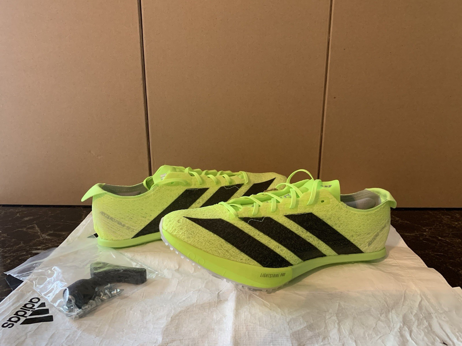 Adidas Adizero Prime SP 3 Strung Track & Field Spikes Lucid Lemon Black Sz 6.5