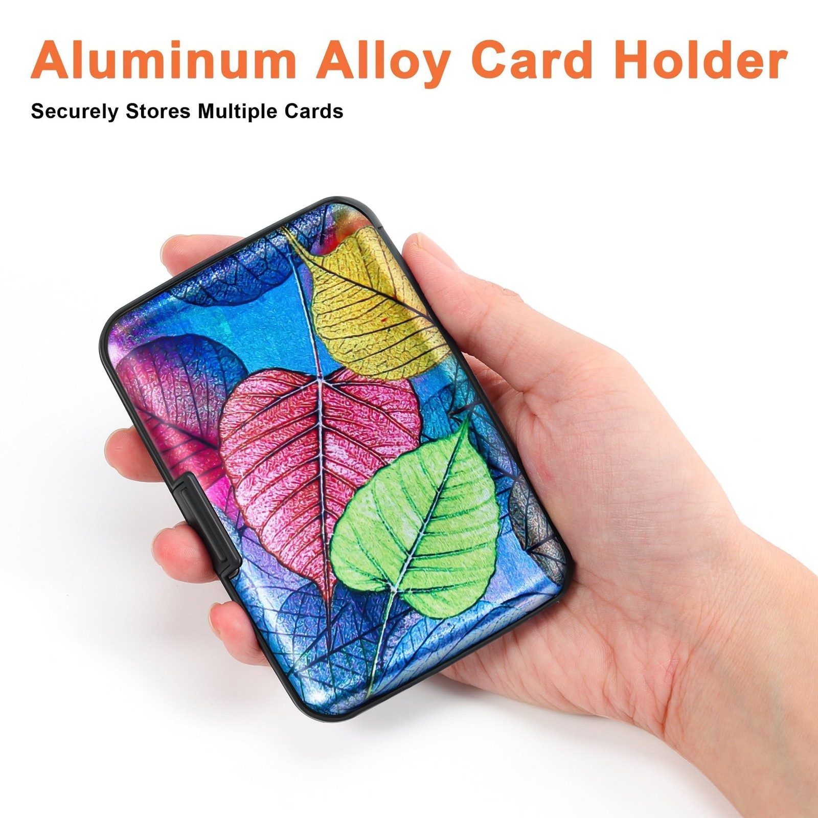 Credit Card Holder RFID Blocking, Aluminum Alloy Hard Case Small Business Metal