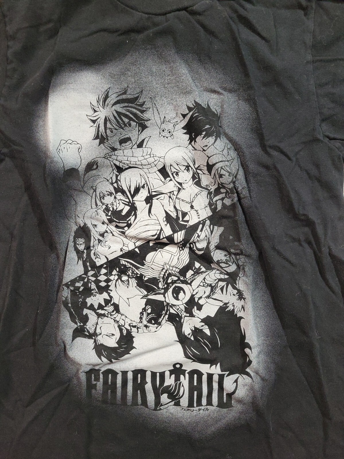 Fairy Tail T-Shirt Size Small Character Manga Anime Black Japanese