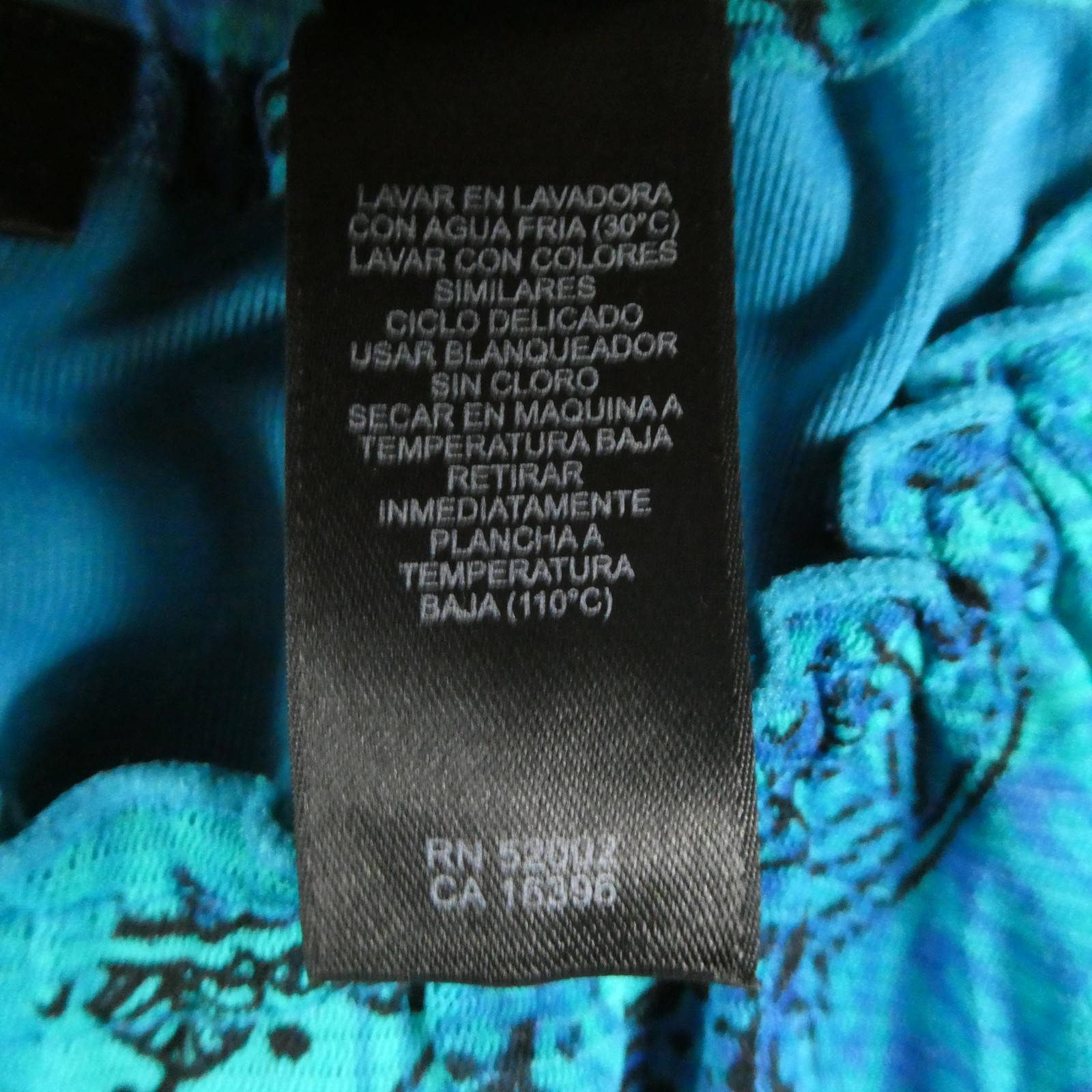 Axcess Blouse Womens Small Blue Scoop Neck Paisley Cap Sleeve Lined Tunic Top