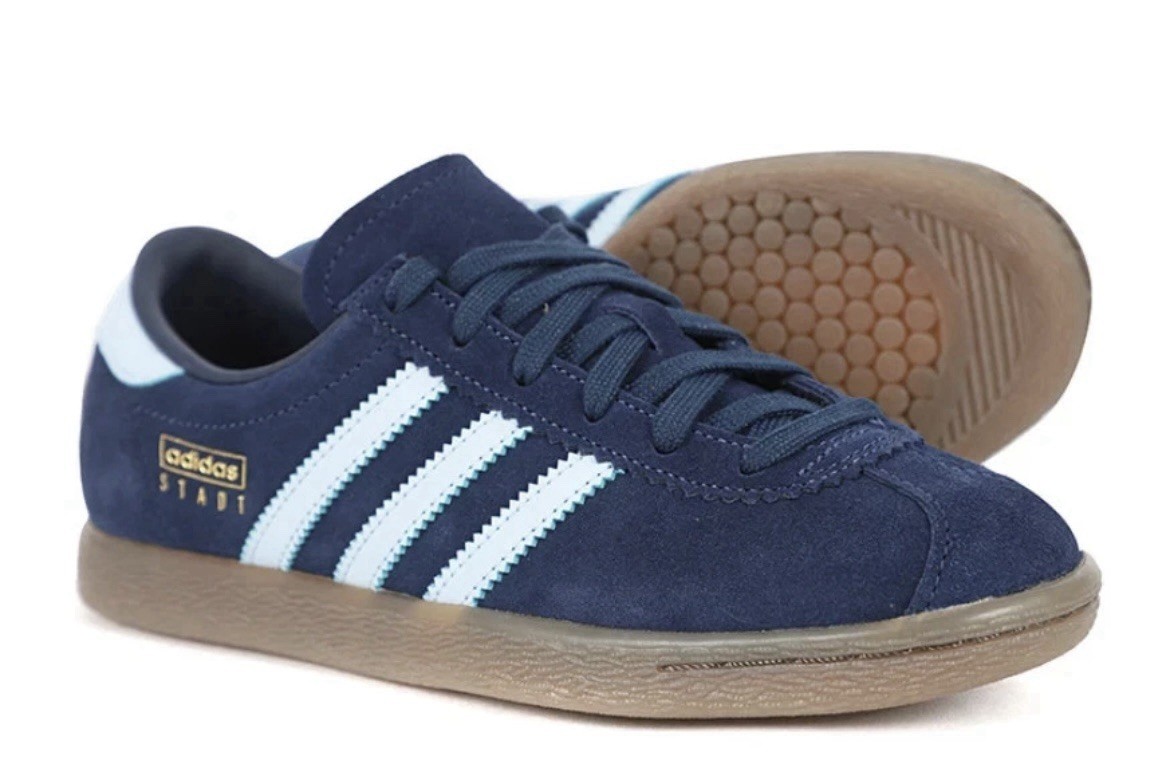 adidas Originals Stadt Men’s Sneakers Casual Shoes Dark Blue JQ9008 NEW