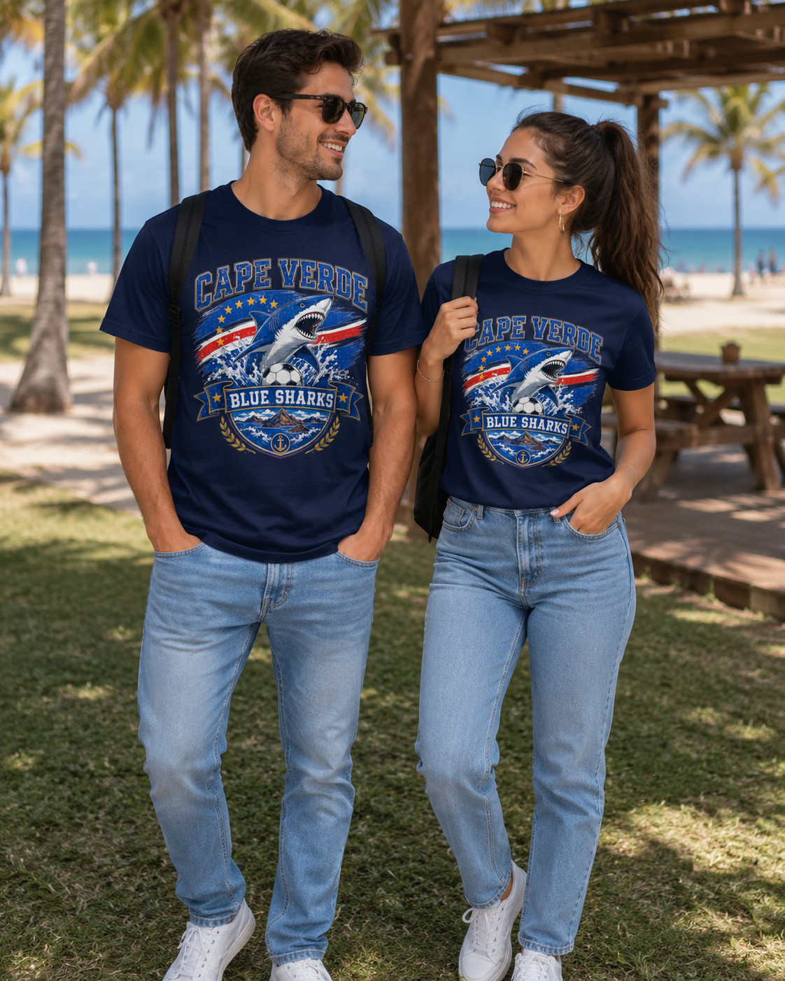 Cape Verde Flag Verdean Day Football Mens Light Cotton T-Shirt