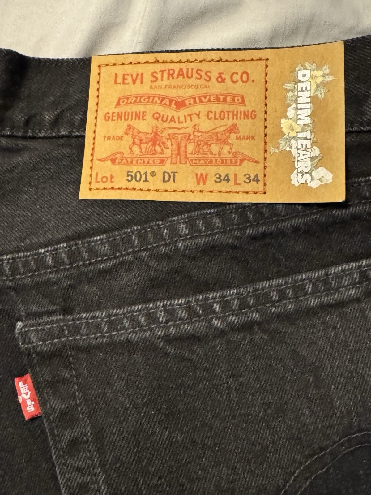 Levi’s 501 DT Denim Tears 34×34 – BLACK