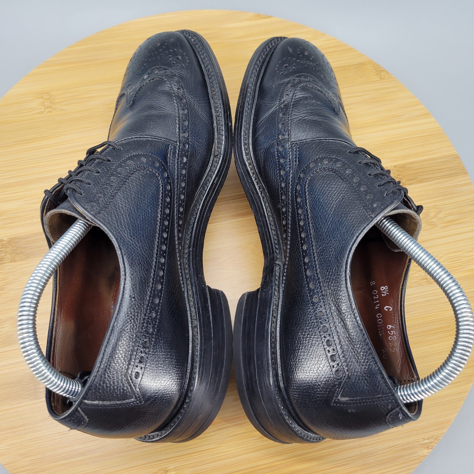 Allen Edmonds Baltic Ostendo Mens Size 8.5 C Brogue Wingtip Oxford Dress Shoes