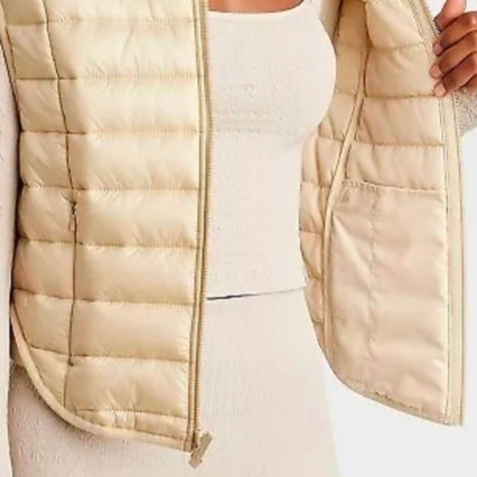 JoyLab Women’s Light Cream Puffer Vest