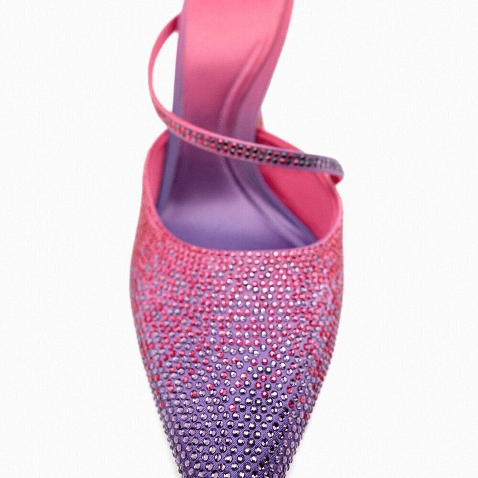 ZARA RHINESTONE HEELED MULES