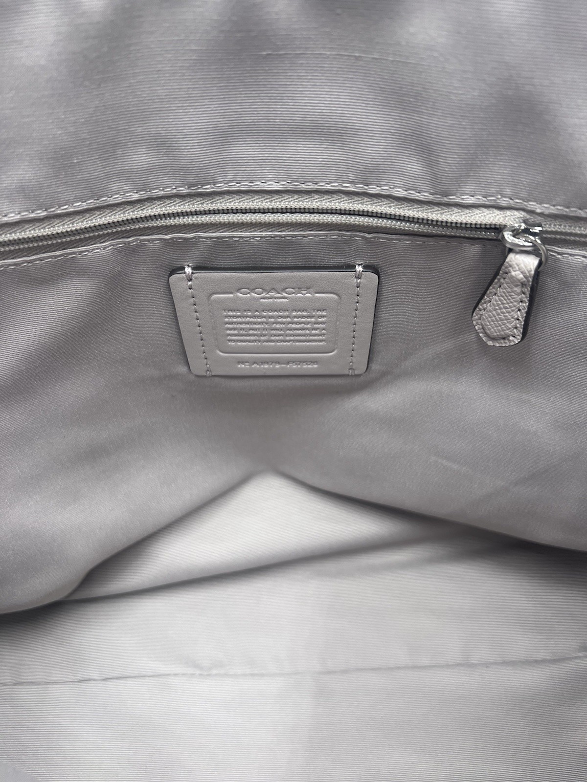 COACH Ava Tote Crossgrain Leather Handbag Gray F57526 Great Condition