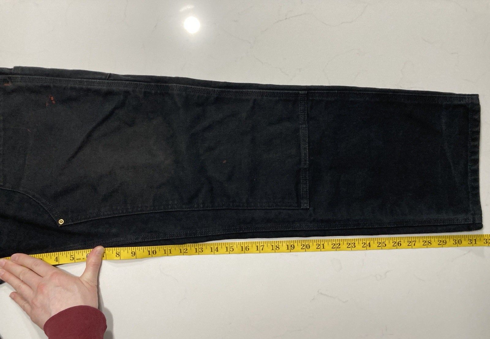 Carhartt B01 BLK Double Knee Work Pants Mens 34×32 (Fits 33×31) Distressed