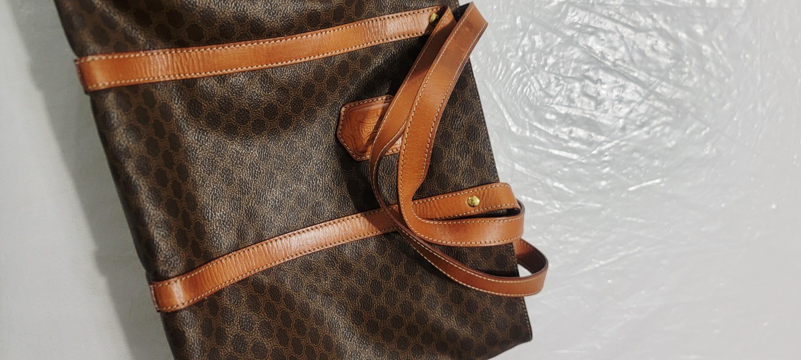 AUTHENTIC CELINE Macadam Pattern Tote Bag