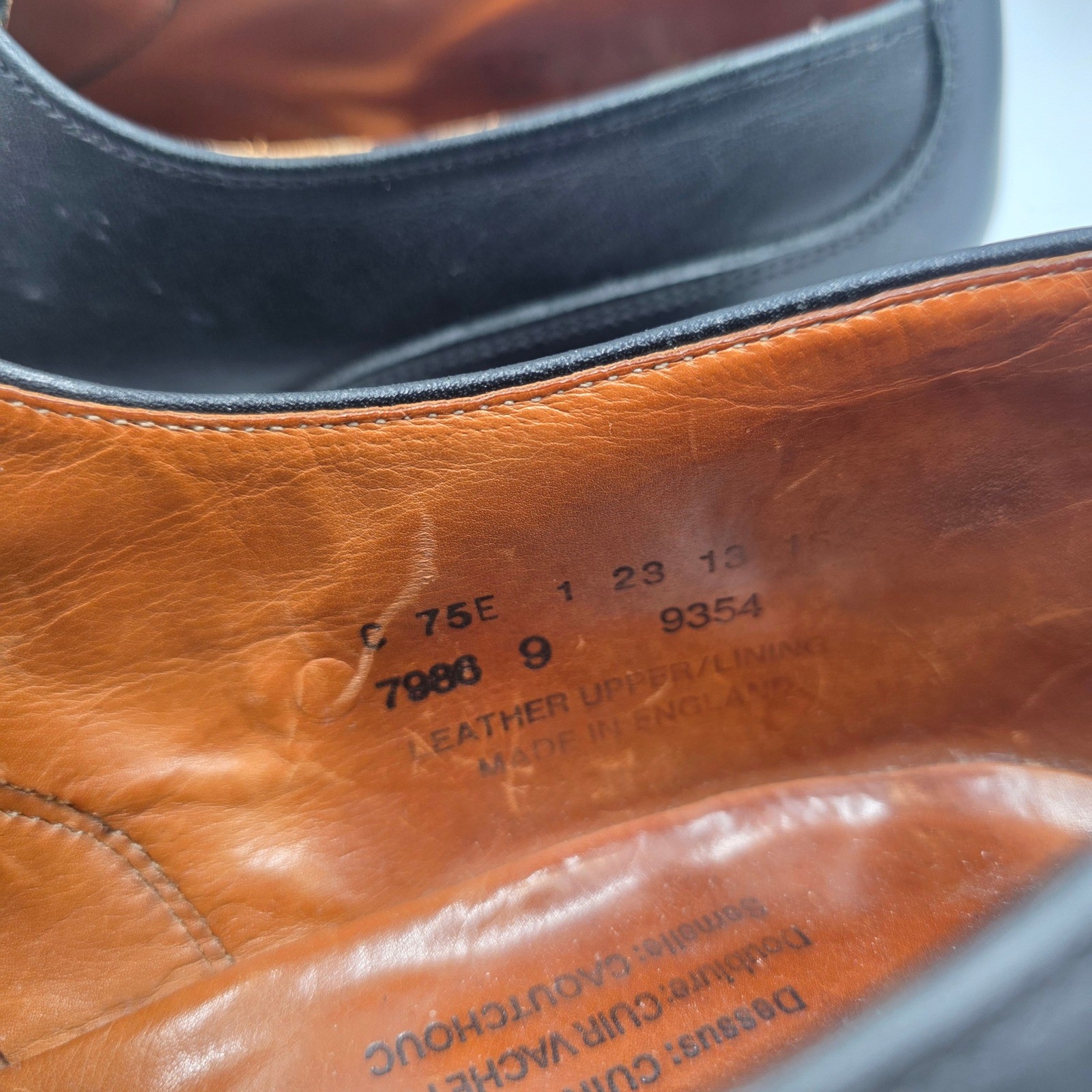 Bowen Made in England Black Leather Split Toe Derby Shoes 7986 Dainite Sole 9