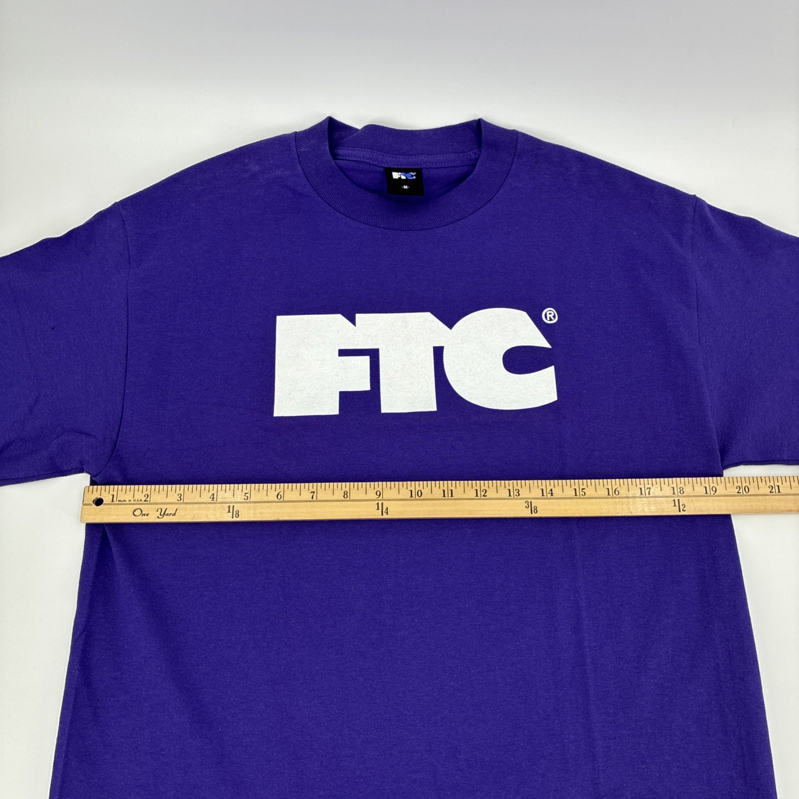 FTC For The City Logo Shirt Men Medium Purple Skate Shop SF CA USA Y2K