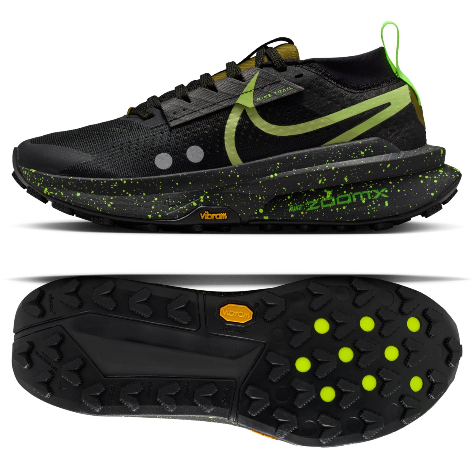 Nike ZoomX Zegama 2 Black/Tattoo/Lemon Twist FD5190-012 Men Trail Running Shoes