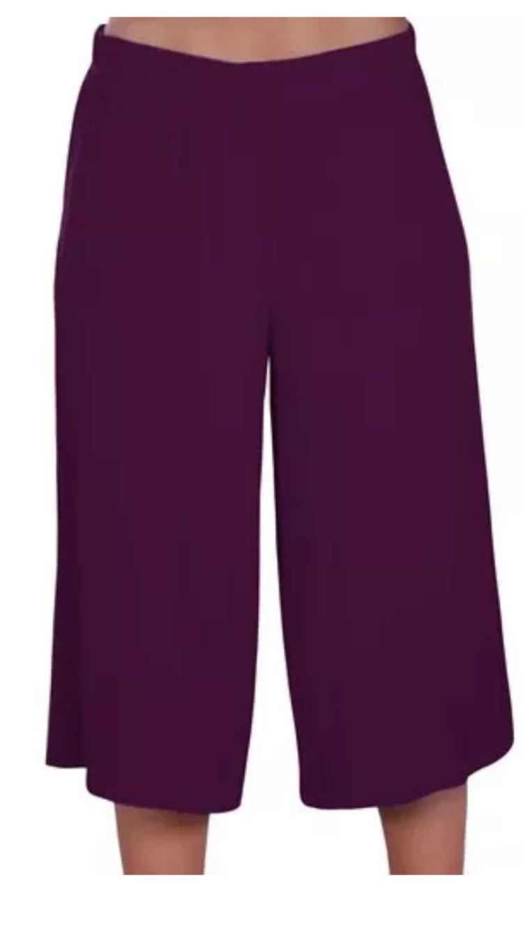 Ladies Women’s Elasticated Stretch Wide Leg Culottes Shorts Plus Size 8-26