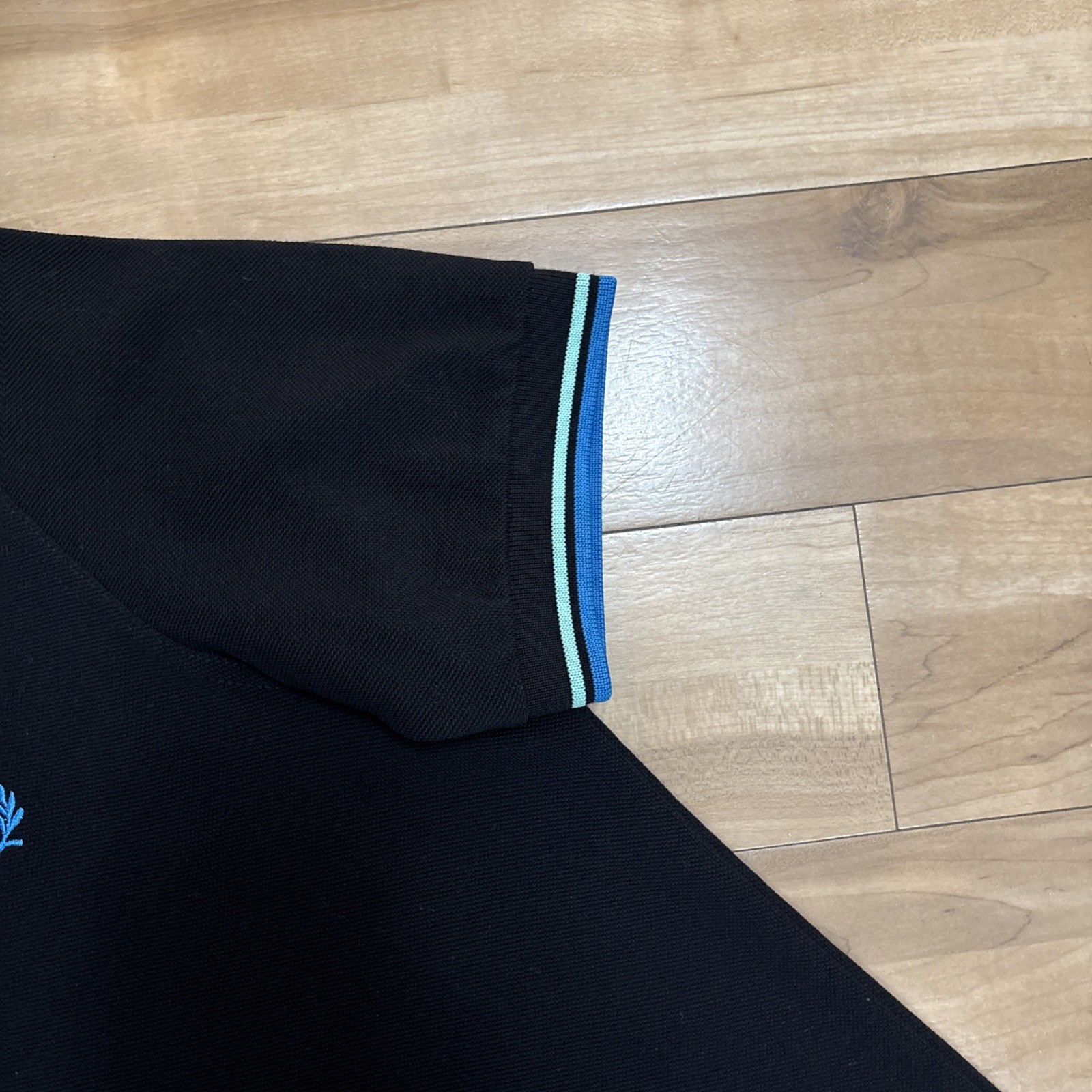 Fred Perry Twin Tipped Polo Shirt Mens Medium Black Blue M3600 Mod 60s Ska BNWT