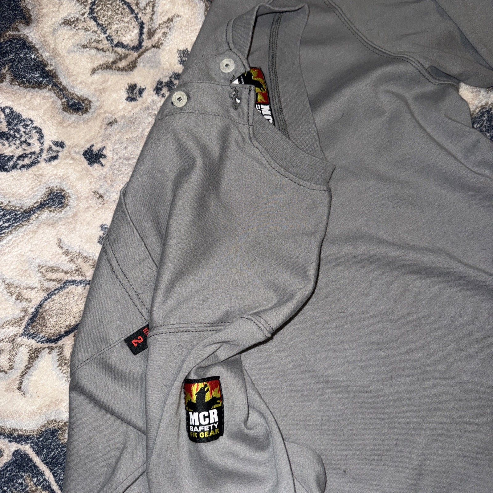 MCR SAFETY FR Long Sleeve Shirt: 9.6 cal/sq cm ATPV, Men’s Sz M