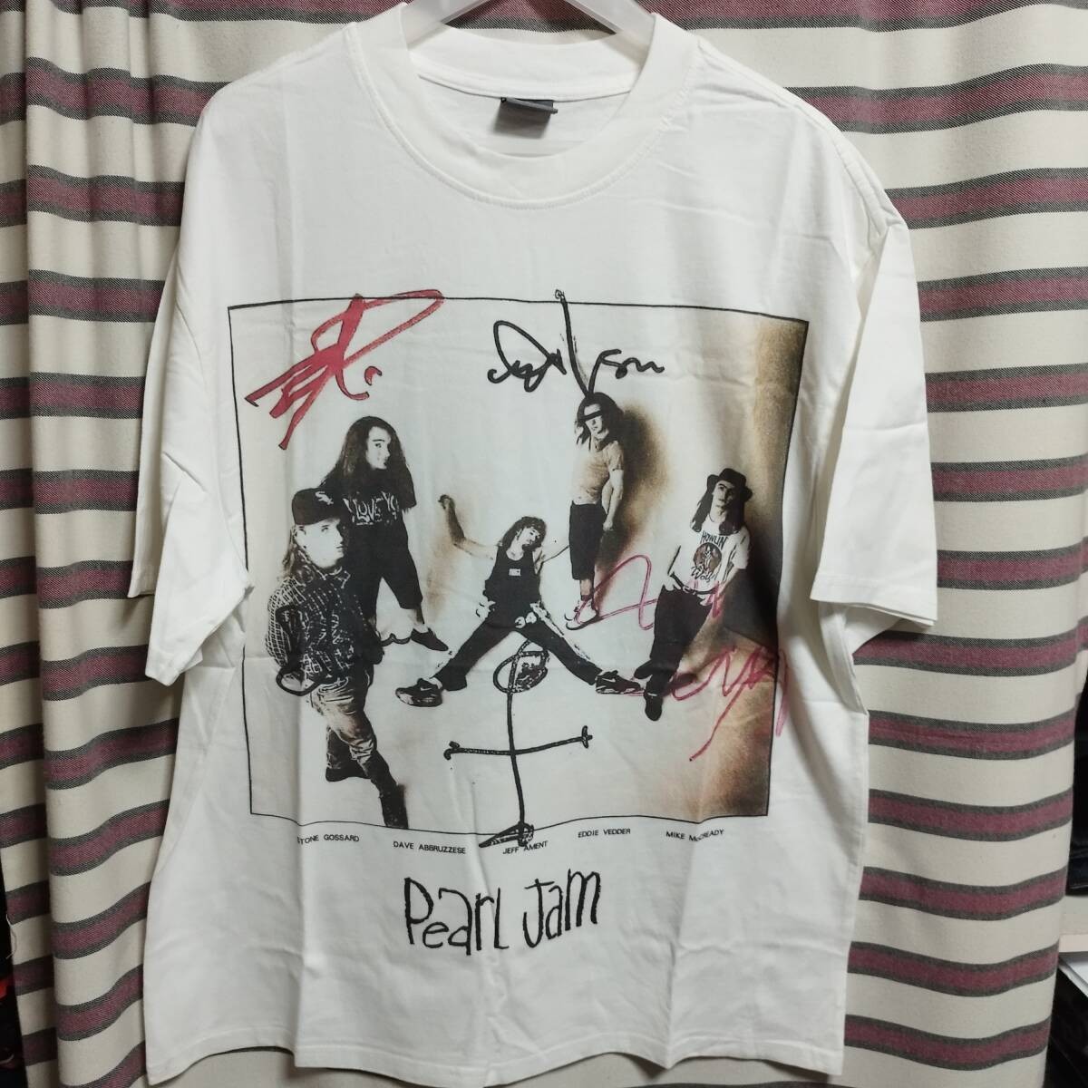 Pearl Jam Band T-Shirt XL Double Sided Graphic Oversized Rare Rock Tee TH88