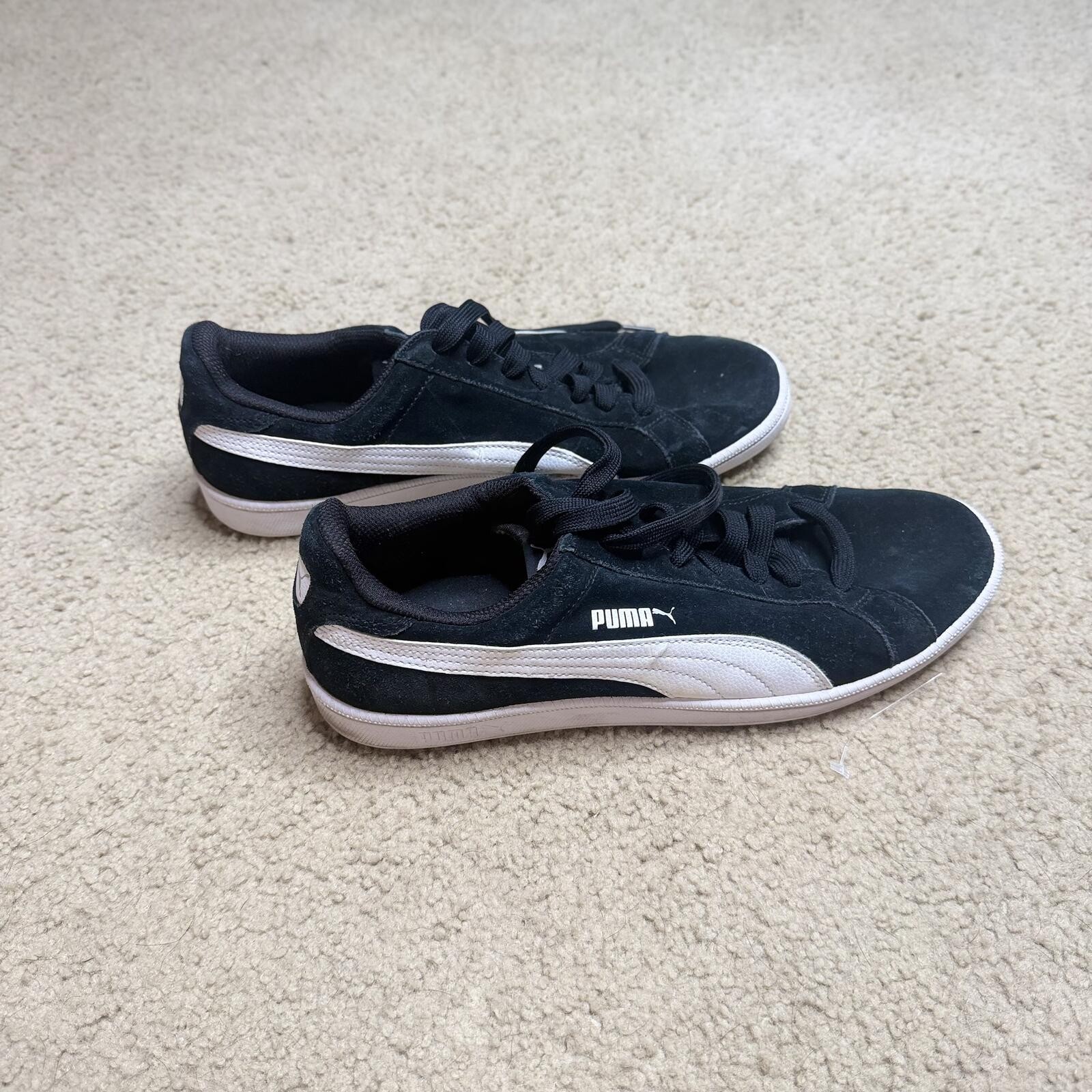 Puma Smash v2 Black White Suede Sneakers Men’s Size 10.5 Casual Shoes