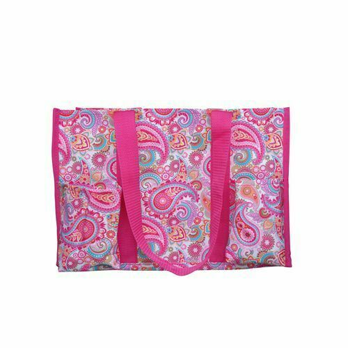 Thirty-one Utility Tote Pink Paisley Beach Travel Shopping Shoulder Bag