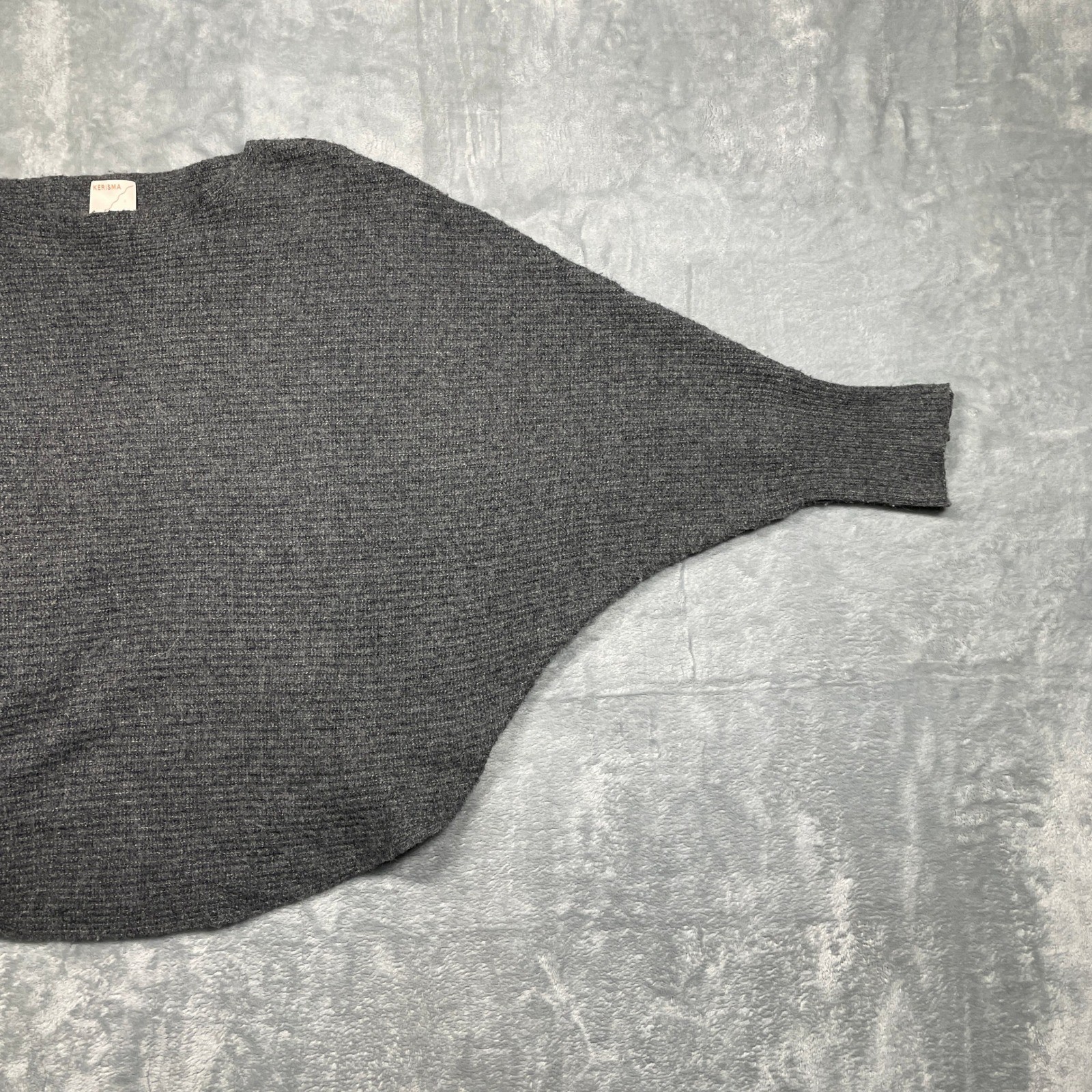 Kerisma Ryker Sweater Women M/L Grey Wool Blend Batwing Dolman Knit