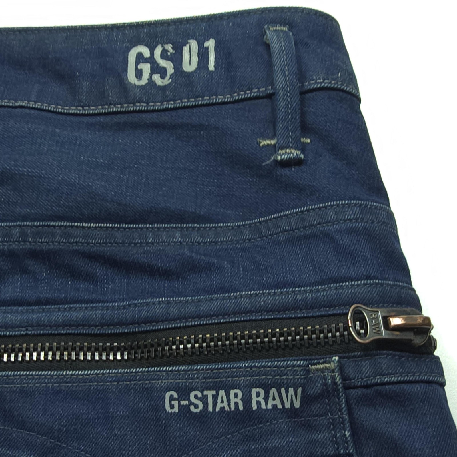 G-Star Raw Mens Jeans 33×32 Blue Button Fly Arc Zip 3D Slim Zip Pocket Tapered