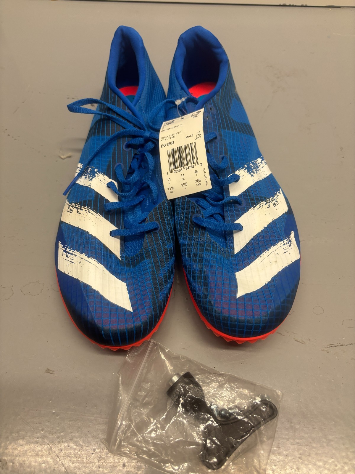 NEW Adidas Distancemaster Track & Field Running Spikes EG1202 Men’s Size 11.5 D