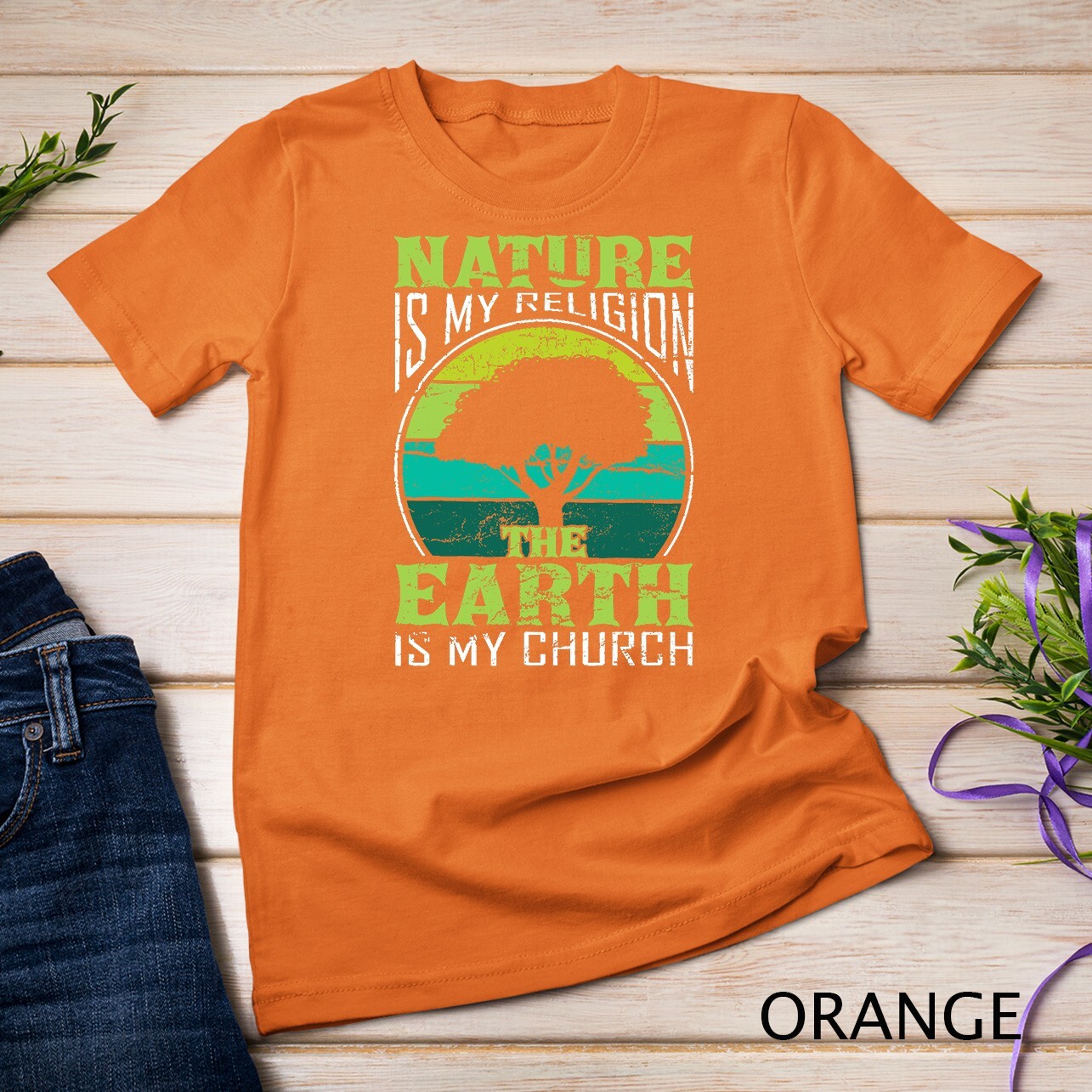 Native American Day Nature Is My Religion Earth Is My Church Unisex T-shirt