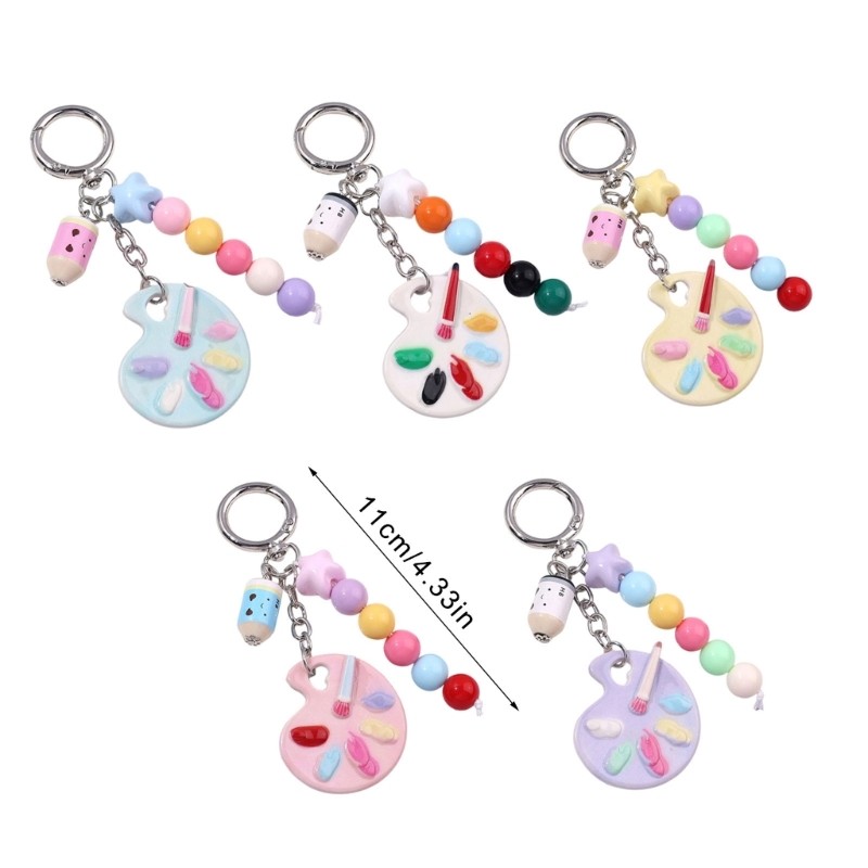 Artist Palette Keychain,Bag Charms,Cartoon Key Chain Accessories Decor for Purse