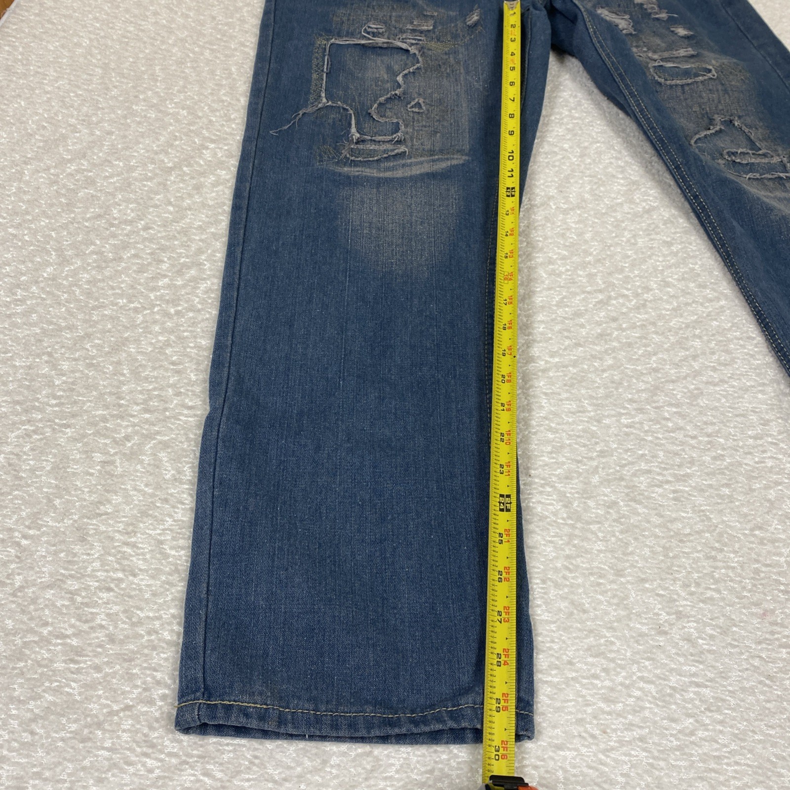 VTG. 90’s PHAT FARM Distressed Jeans Mens 38×30 Street Wear Grunge Hip Hop