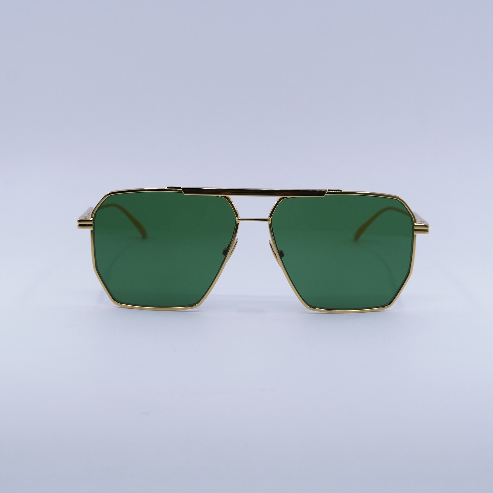 New Authentic BOTTEGA VENETA BV1012S 004 Gold/Green 60-13-145
