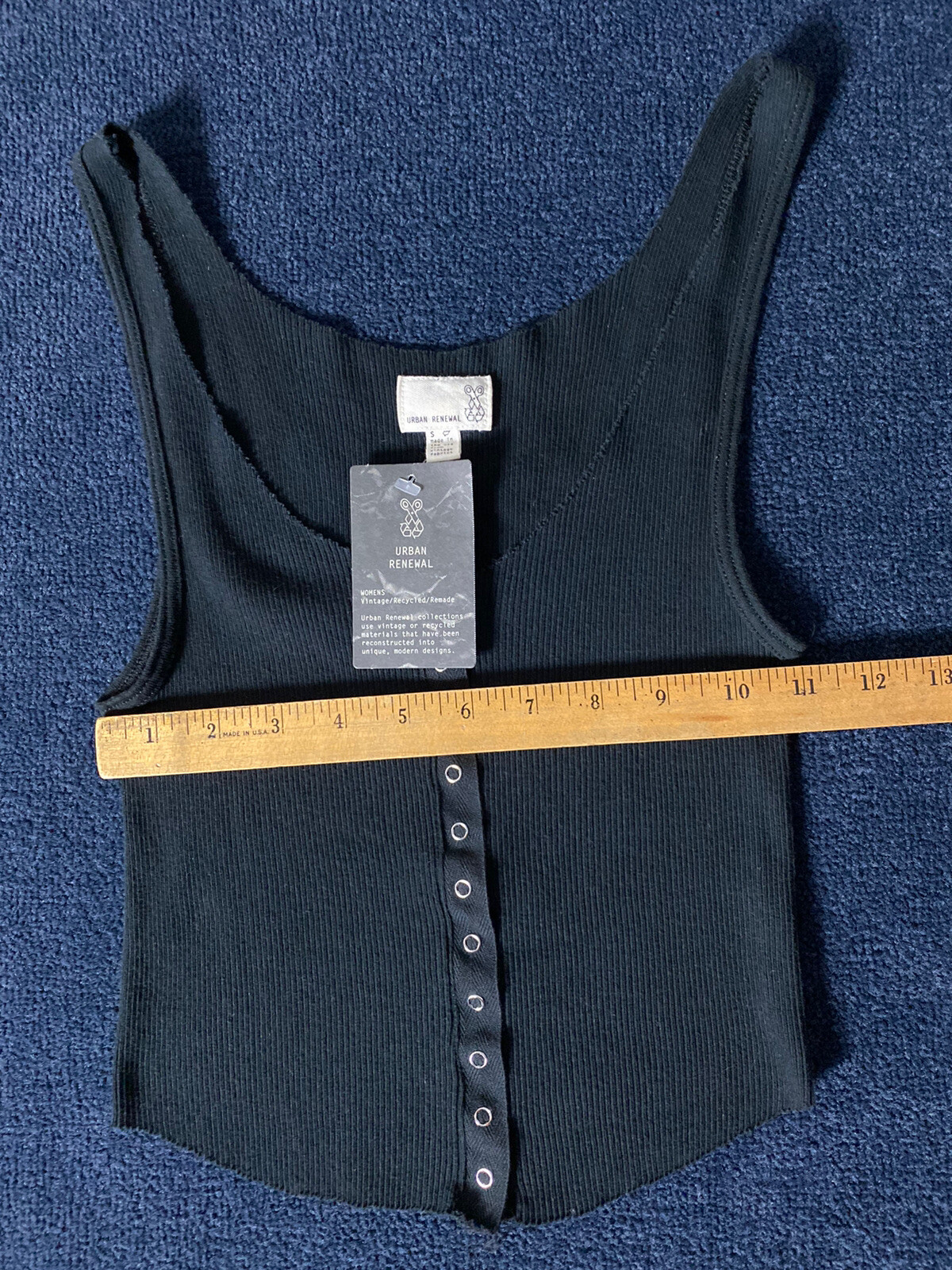 Urban Outfitters Renewal Ribbed Thin Tank Small New Crop Top 90s Vintage Y2K