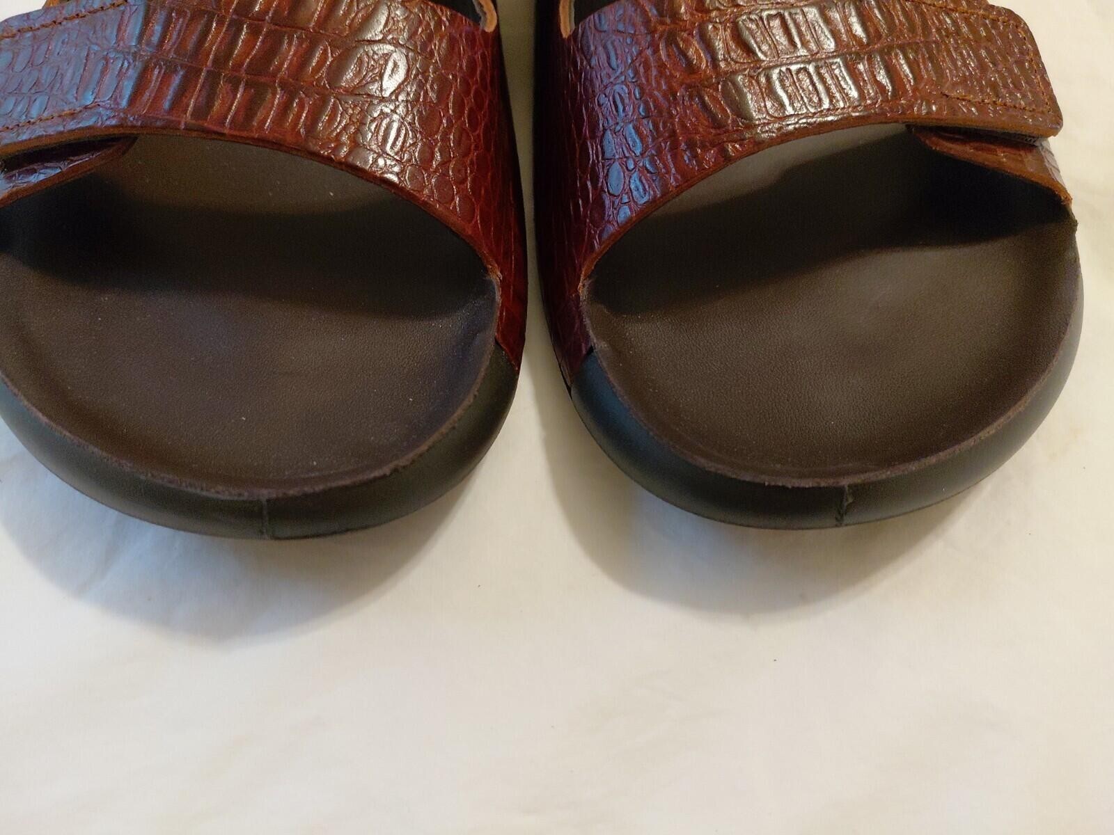 Ecco Men’s 2nd Cozmo Two Band Slide Sandal Brownish 12 NEW