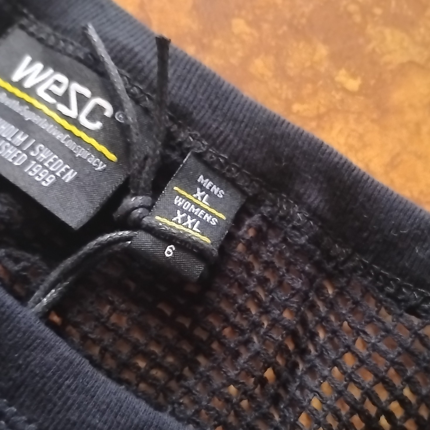WeSC Mesh Crew Neck Black Tank Top Men’s M Regular Fit P116512T999