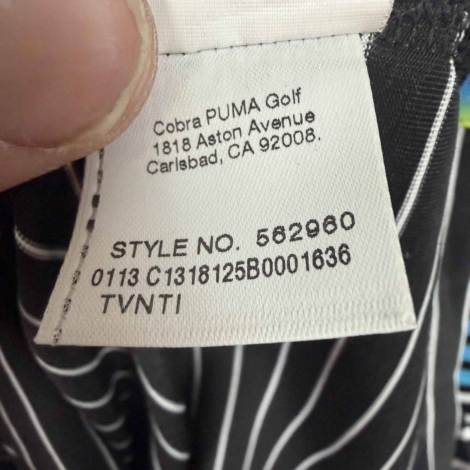 Puma Polo Shirt Large Black Blue Stripe Cobra Golf Performance Athletic Sporty