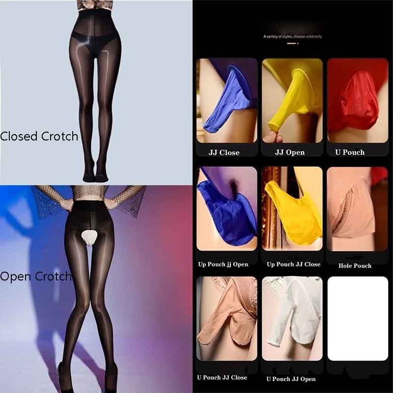 Luxury Nylon Jumpsuits Tights Leotard 5D Oil Shiny Glossy See-through Bodysuit
