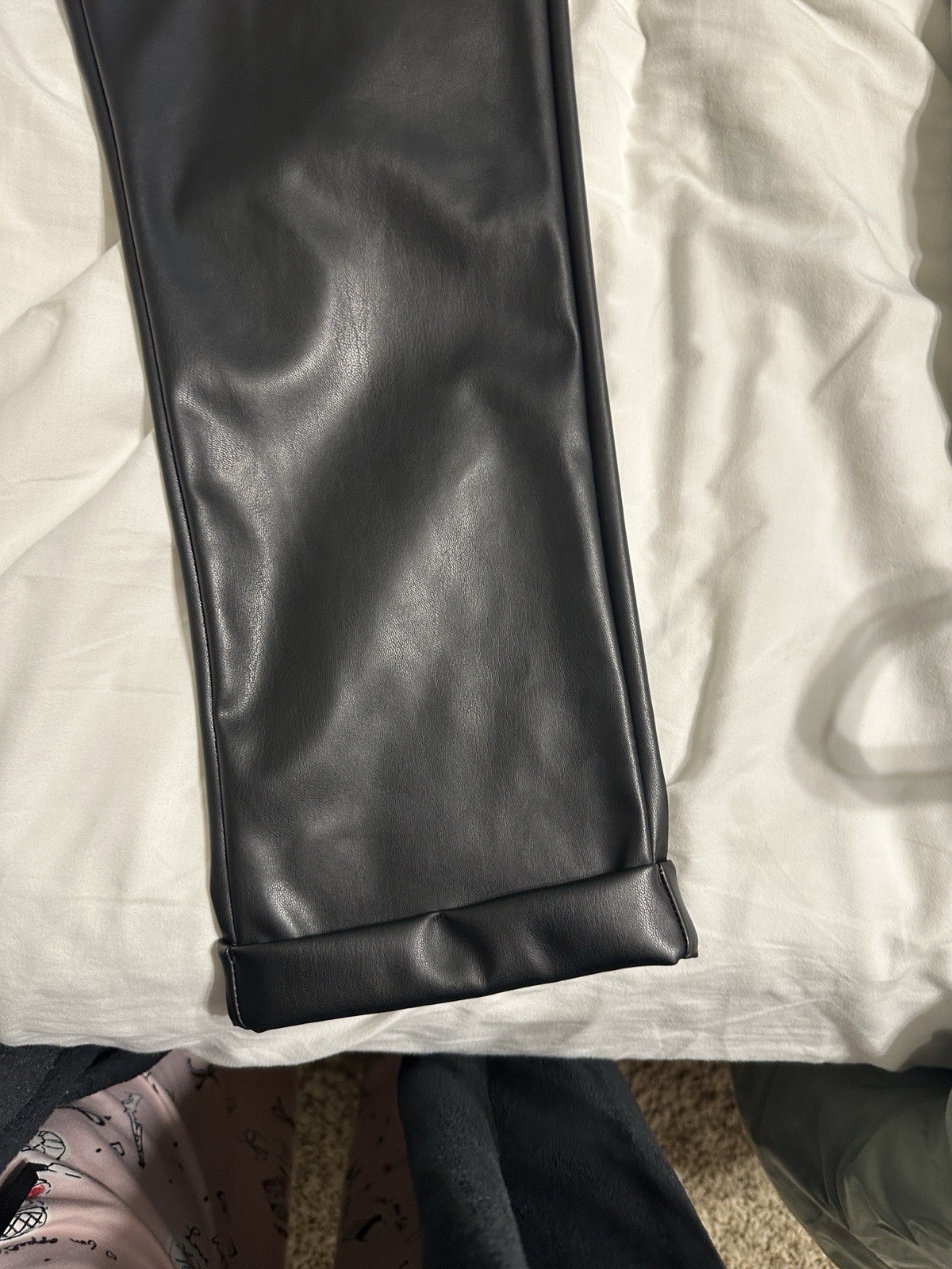 SO Faux Leather Jogger Pants, NEW, Black, Pockets, Size XL