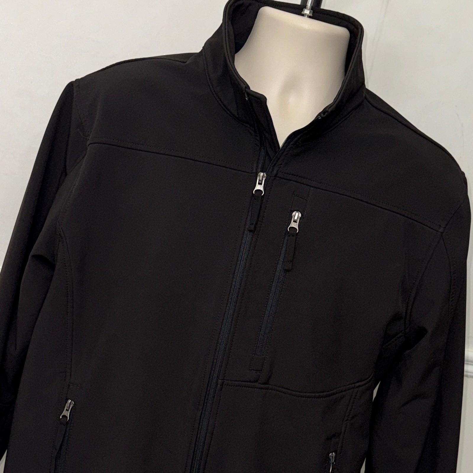 Weatherproof 32 Degrees Mens Black Softshell Fleece Lined Jacket Medium T15165G