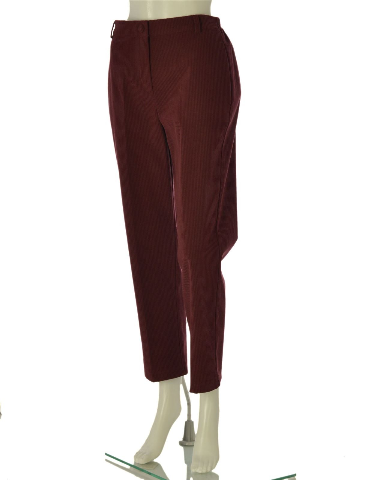 WOMEN’S TROUSERS GRIFFAI VELVET ELASTIC BUTTON ZIPPER LOOPS ART. 5987