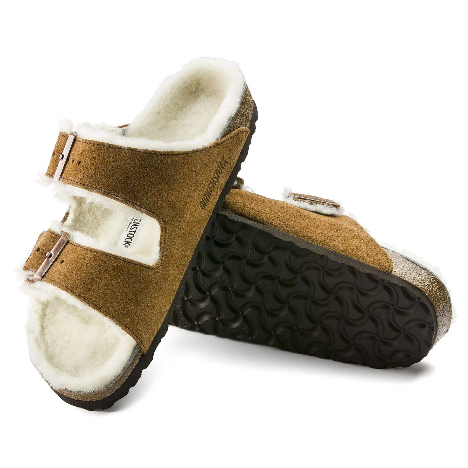 Birkenstock Arizona Shearling Suede Leather Sandals Unisex Shoes Sizes 6–9