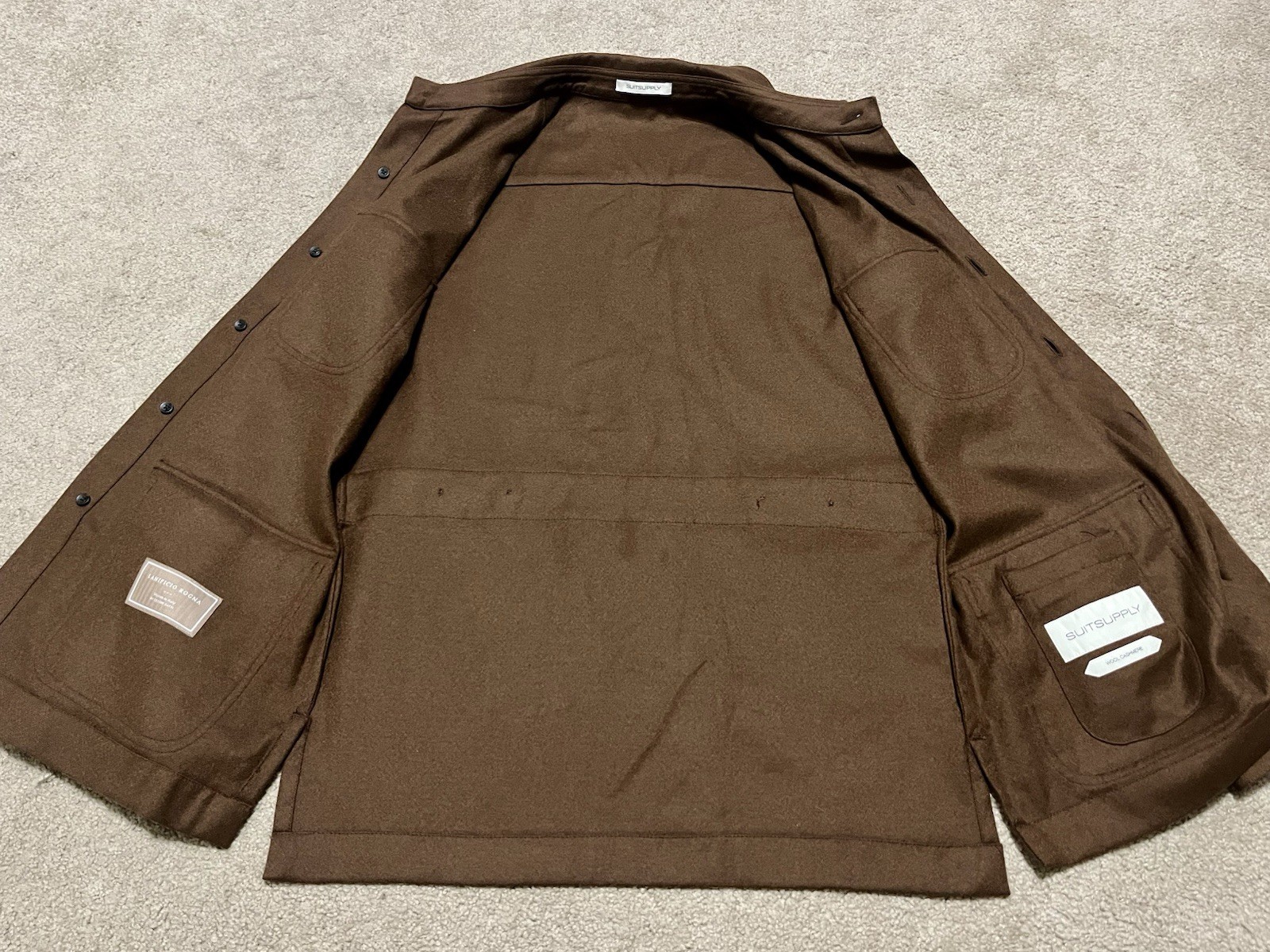 SUITSUPPLY – 34 or Small – Cinnamon Brown Wool/Cashmere Shirt Jacket Shacket