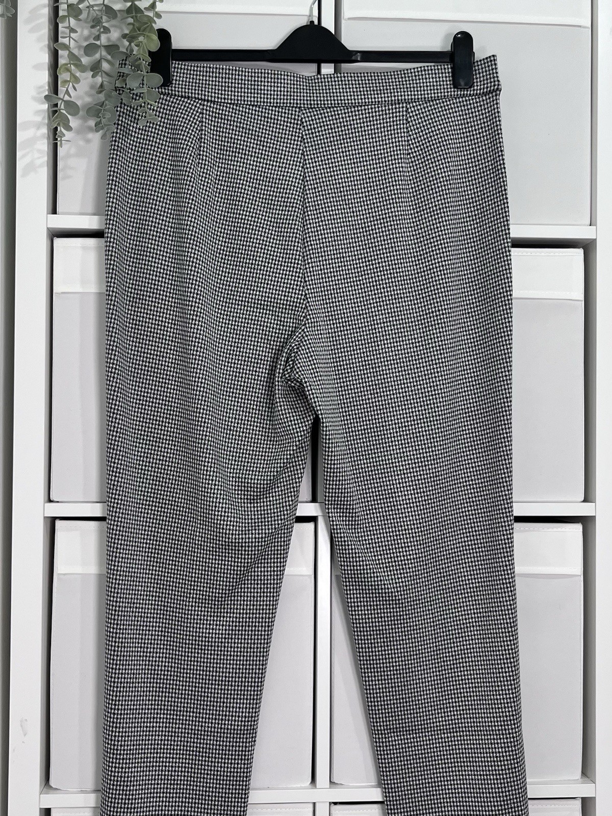 M&S Ladies Trousers Size 18 Houndstooth Pull On Elasticated Waist W37 L28 BNWT