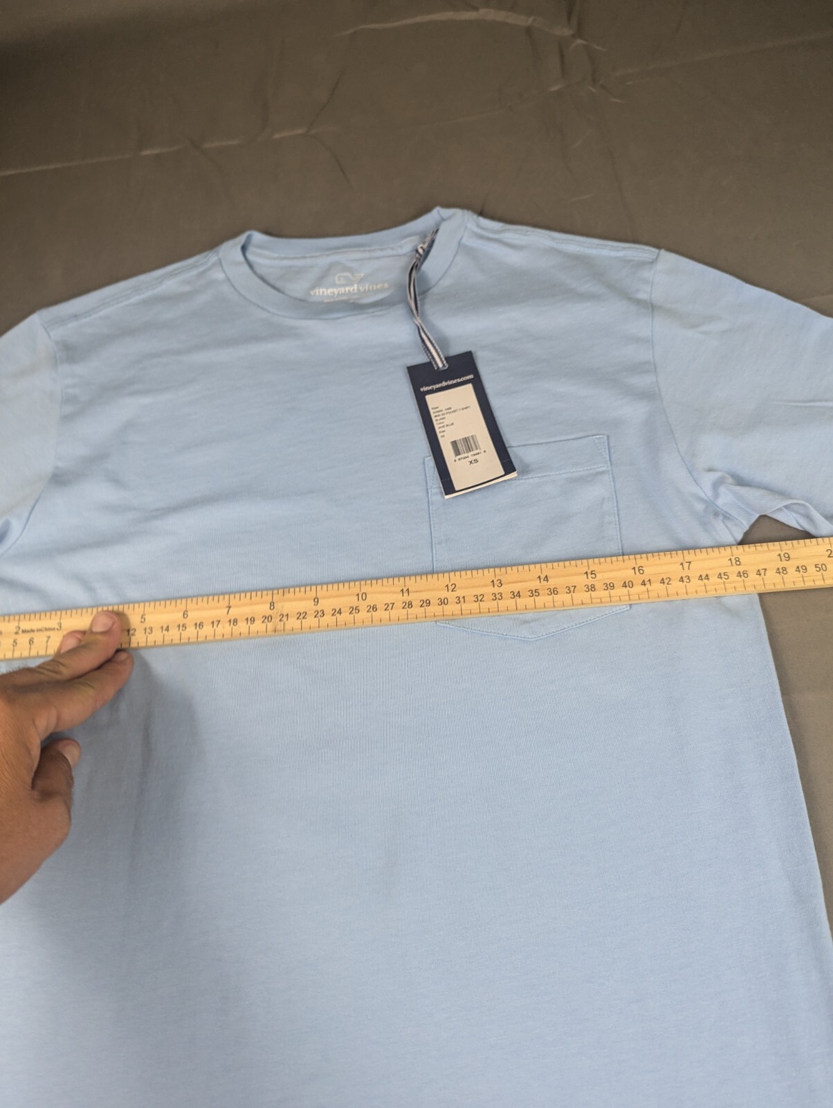 Vineyard Vines Shirt Mens Extra Small Blue Blank Tee Short Sleeve NWT $42 MSRP