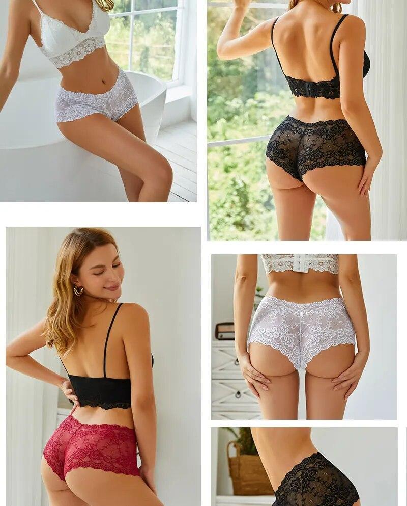 3pcs Sexy Nuevas Bragas De Encage Para Mujeres Tangas Lenceria Ropa Interior