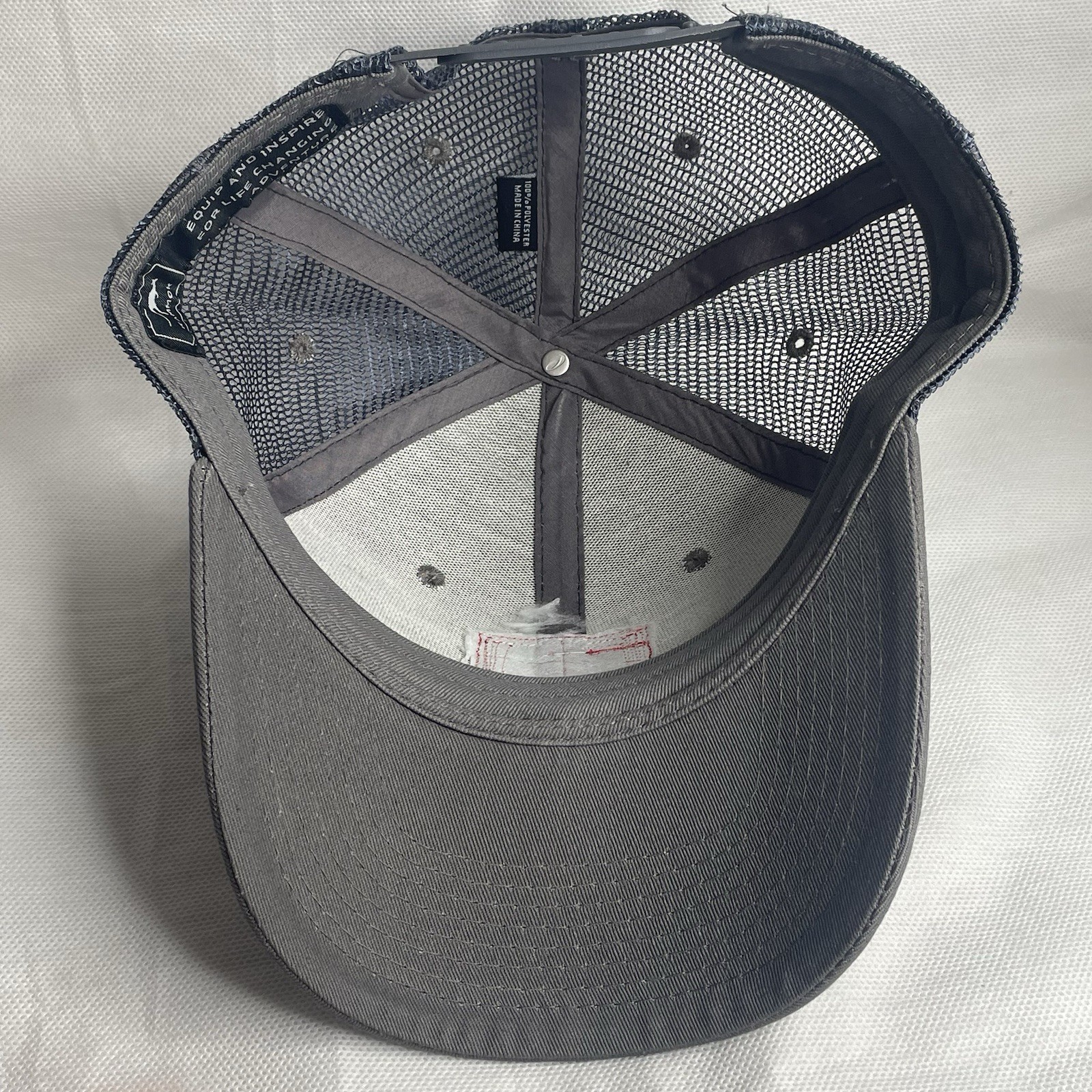 Kammok Trucker Hat Red Kangaroo Logo Gray Unisex Mesh Adjustable Snapback Cap
