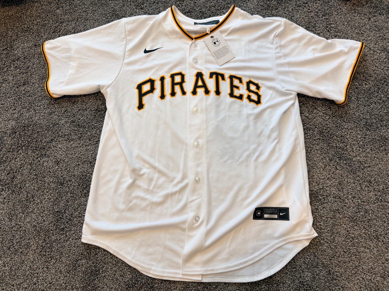 Ke’Bryan Hayes #13 Pittsburgh Pirates Nike Jersey Authentic Men’s L MLB
